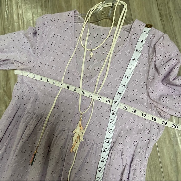 Lavender fields eye lit boho prairie dress w cotta-core shabby chic vibe - Picture 13 of 13